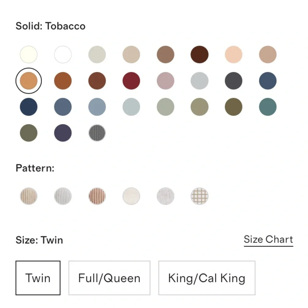 Quince Twin Linen Duvet Cover in Tobacco (1 of 2 sets)